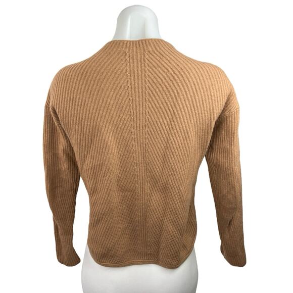 Aritzia Babaton Women's Brown Knitted Crew Neck Long Sleeve Sweater Top Size XS - Picture 2 of 4